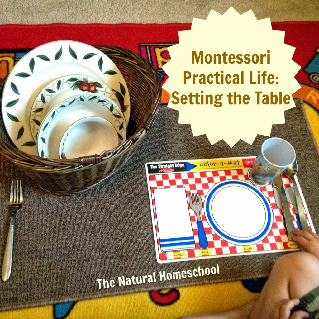 Setting the table as a great practical life still from The Natural Homeschool to help kids prepare for Christmas on ChristianMontessoriNetwork.com