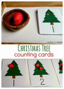 Christmas tree counting cards