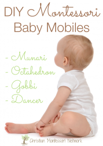 DIY Montessori baby mobiles ideas for your home. ChristianMontessoriNetwork.com