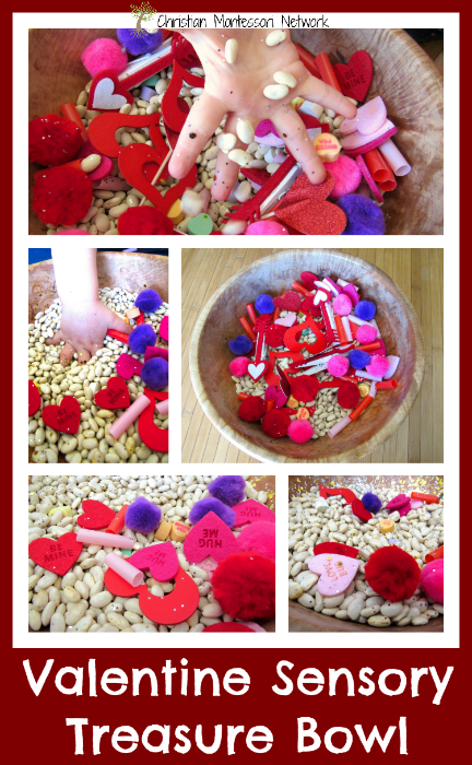 Valentine Sensory Treasure Bowl - ChristianMontessoriNetwork.com