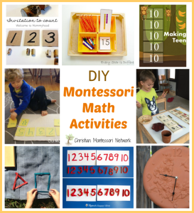 DIY Montessori Math Activities {Learn & Play Link Up}