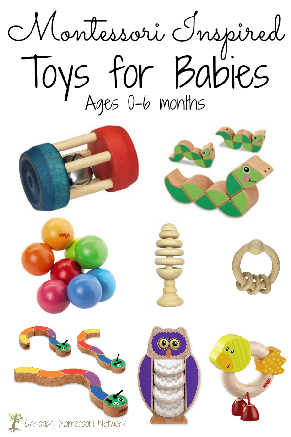 Montessori inspired baby toys for ages 0-6 months old.