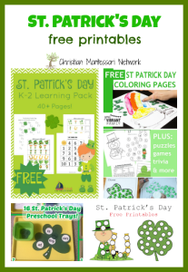 St. Patrick’s Day with Free Printables {Learn & Play Link Up}