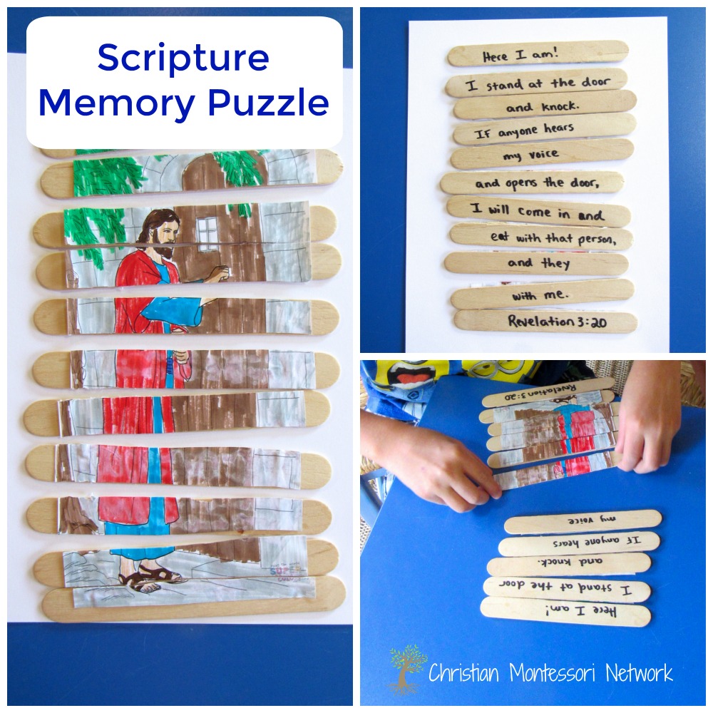 Scripture memory is an essential skill for young Christians to learn. Start with this easy to make scripture memory puzzle!