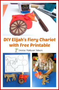 DIY Elijah's Fiery Chariot on ChristianMontessoriNetwork.com
