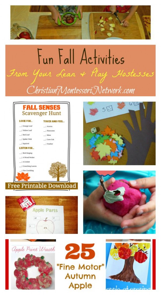Fun Fall activities from your Learn & Play hostesses on ChristianMontessoriNetwork.com