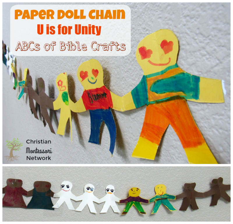 Paper Doll Chain Unity Bible Craft - Christian Montessori Network